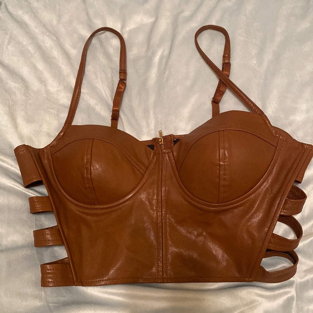 Brown crop top